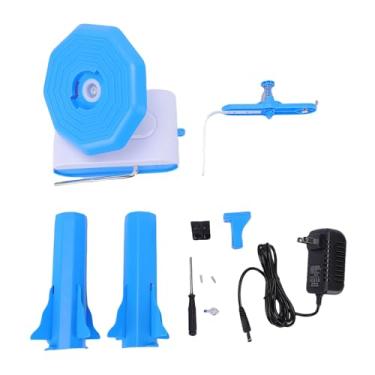 Imagem de SPYMINNPOO Enrolador de Fio Elétrico, Enrolador de Bolo de Fio Compacto de Grande Capacidade, Giradores Automáticos, Enrolador de lã, Roda de crochê para tricô e crochê (Azul)
