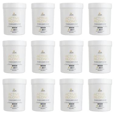 Imagem de Kit 12 Pó Descolorante Active Blond Dyusar 9 Tons