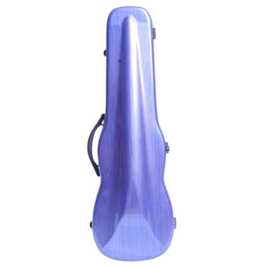 Imagem de Estojo De Violino De Fibra De Carbono Composto Ultraleve, Alça De Ombro, Resistente Ao Desgaste E À Prova D'água, Estilo Escovado Para Adultos Estojo para instrumento de violino(Blue,4/4)