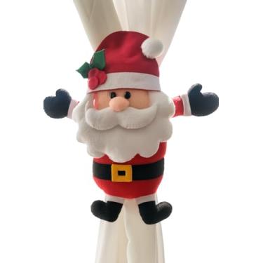 Imagem de Prendedor de Cortina Magnetico, Kit com 2 Prendedores de Cortina Natal, Decoração e Enfeite em Feltro, 28cm