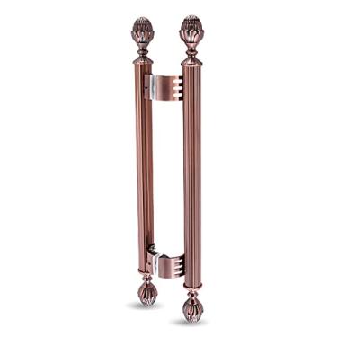 Imagem de Puxadores e puxadores de porta de aparência antiga com acessórios, garagem de loja, ferragens de maçaneta deslizante estilo europeu, maçaneta de porta externa lisa/estilo 2/120 cm/47,2 pol