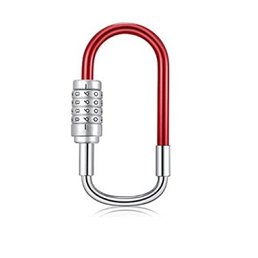 Imagem de Combinação de porta de vidro U cadeado 4 código de senha para quarto escritório loja de hotel bicicleta motocicleta rarelock (cor: vermelho, tamanho: 26 cm) (vermelho 29 cm)