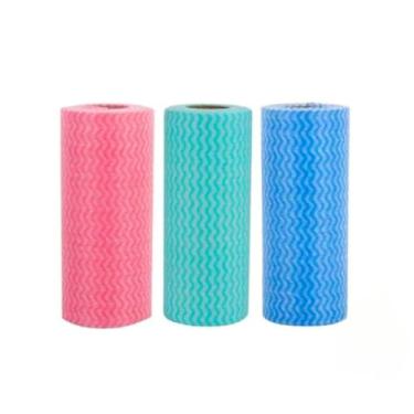 Imagem de Panos Multiuso Tipo Picotado 24x30cm Reutilizável produtos de limpeza Alta Absorção para Limpeza Geral(100 folhas)