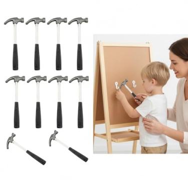 Imagem de Angoily 10 Peças Mini Martelo De Garra Carpinteiro Crianças Brinquedo Martelos Grossos Rasgando Fibra Vidro Prego Iniciador Removedor Parede Ferramentas Segurança Para