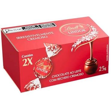 Imagem de Chocolate ao Leite com Recheio Cremoso Lindor Lindt 25g