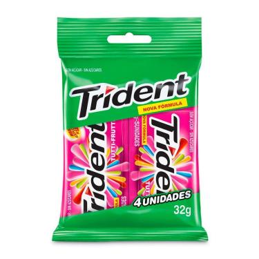 Imagem de Goma de Mascar Trident Tutti-Frutti 32g com 4 Unidades