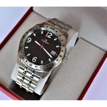 Imagem de Relogio Champion Masculino Aço Prateado Visor Preto Ca31220d