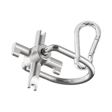 Imagem de Ferramenta universal multi-chave para serviço HVAC e tampas de bloqueio de refrigerante, chave de 4 bits resistente a adulteração