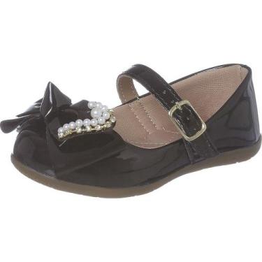 Imagem de Sapatilha Feminina Infantil Boneca Sapato Menina Laço Perola Delicada 