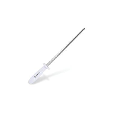 Imagem de Chaira para Faca 8 Polegadas, 31cm, Aço Inox, Cabo Branco, 170g, Realinhamento de Lâminas