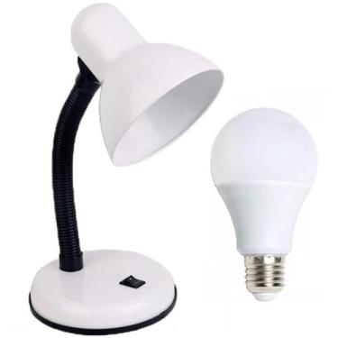 Imagem de Luminária Mesa Abajur 35cm Articulada Flexível + Lâmpada LED PT-06 - G