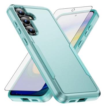 Imagem de Asuwish Capa de celular para Samsung Galaxy S25 FE 5G com película protetora de tela de vidro temperado e fina híbrida protetora de corpo inteiro, camada dupla, acessórios para celular S 25 EF S25FE