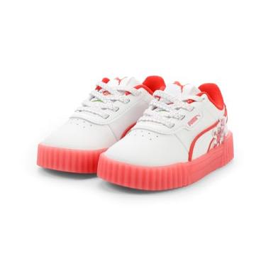 Imagem de Puma Tênis feminino Care Bears X Sesame Street Carina 3.0, Puma Branco-ativo, vermelho-rosa puro, 7 Infant
