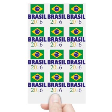 Imagem de Graviarte - Cartela Adesivos Bandeira Brasil 2026 DTF UV Envernizado