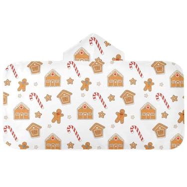 Imagem de Burbuja Toalha de banho com capuz de laço rosa para crianças, toalha de praia de pelúcia macia absorvente para chá de meninas e meninos 3-10 anos, 61 x 127 cm