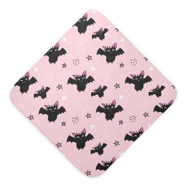 Imagem de Burbuja Black Bats Toalha de banho para bebês - Toalha com capuz de musselina macia e absorvente para recém-nascidos, 89 x 89 cm