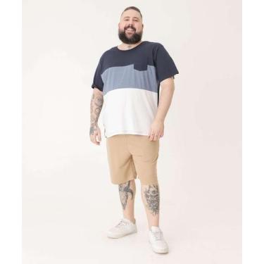 Imagem de Bermuda Masculina Moletom Bolsos MR-33388, Bege, G1