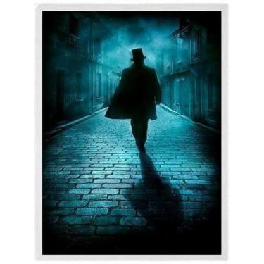 Imagem de Quadro Senhor Tranca Rua Das Almas Moldura Branca 45X34Cm