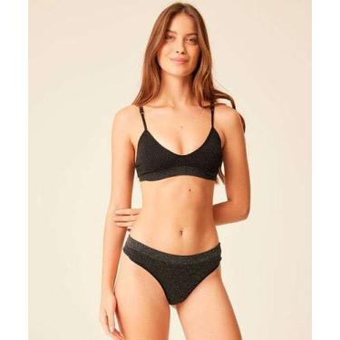 Imagem de Calcinhas Fio Dental Sem Costura Brilho Lurex Marisa-75354, Preto, P