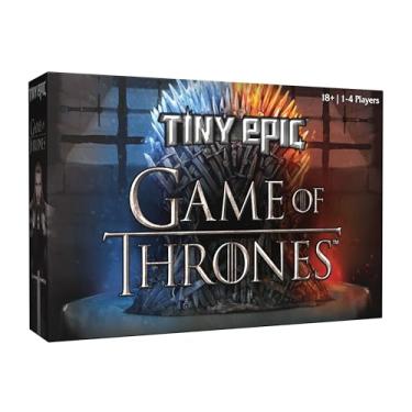 Imagem de Tiny Epic Game of Thrones Board Game, jogo estratégia para adultos e adolescentes, 1-4 jogadores, 60 + min playtime, jogar como personagens icónicas, costom diz, miniatures, moedas de metal e madeira