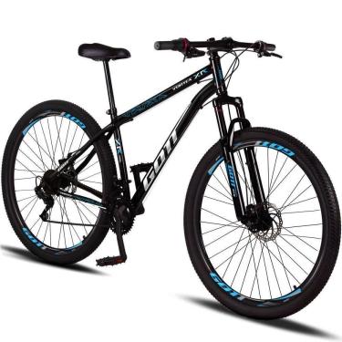 Imagem de Bicicleta Aro 29 Aço Carbono Gott Vortex Rx 21v Com Suspensão E Freio A Disco Preto-azul