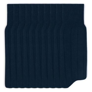 Imagem de Kit 10 Meias Mash Social Cano Longo Algodão Canelada 231.04, Azul mari