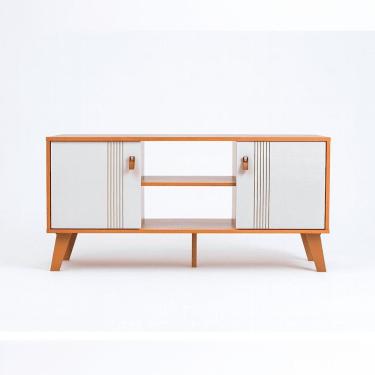 Imagem de Rack Bancada 2 Portas Veneza 115cm Cinamomo-off White - Ssx Multicoisas