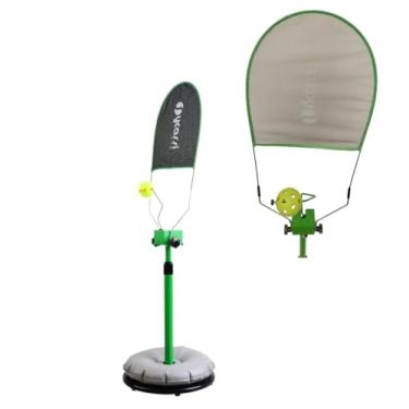 Imagem de Kunpengzhi Treinador de tênis | Equipamento portátil para prática de tênis para todos os níveis - Auxílio de treinamento Topspin real • Altura e ângulo ajustáveis - Pro Tennis Buddy