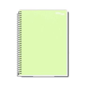 Imagem de Caderno Universitário Essenciale - 1 matéria / 80 folhas Coleção 2026 Cores Clássicas Espiral -Tamanho 20x27,5cm Capa Lisa (Verde)