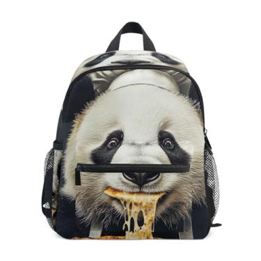 Imagem de GAIGEO Panda Bear Chef Funny Childrens Backpack 10x4x12 In, Small Backpack for Girls with Water Bottle Pockets, Whistle Buckle