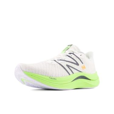 Imagem de New Balance FuelCell Propel V4 Tênis de corrida masculino, Branco/Branco-Limão Branqueado/Grafite, 9 Wide