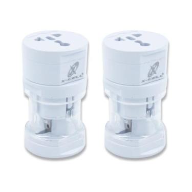 Imagem de Kit 2 Adaptadores de Tomada Universal ideal para Viagem Internacional