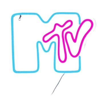 Imagem de Luz Noturna LED Neon Com Letras, Alimentada Por USB Para Estúdio De Mú