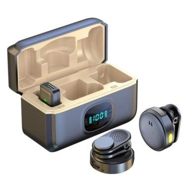 Imagem de Microfone De Lapela Sem Fio Para iPhone/Android Tipo-c Com Estojo Carr