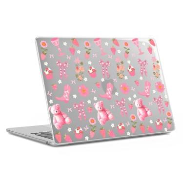 Imagem de Compatível com MacBook Air 13,3 polegadas 2022 2021 2020 2019 2018 versão M1 A2337 A2179 A1932, romântico dia dos namorados, morango, margarida, capa protetora transparente para o amante