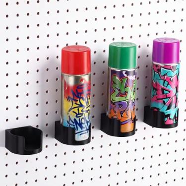 Imagem de LemonRoad 4 conjuntos de prateleiras de quadro de estacas com ganchos para pendurar na parede, organizador multiuso, suporte de cilindro de gás de plástico para mesa, escritório, garagem