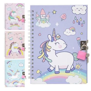 Imagem de Diario Unicórnio Com Cadeado 48 Folhas YP8451 Yins - Yins Paper