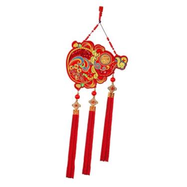 Imagem de Esquirla Decoração de Natal Chinês para Pendurar, Pingente Criativo para o Ano Lunar Chinês de 2026, Ano do Cavalo, para Porta de Casa e Sala de Estar, 32x95cm