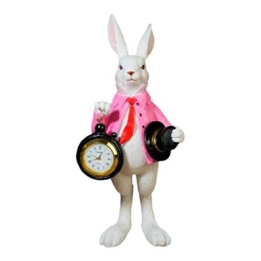 Imagem de Baoblaze Estátua de Cavalheiro, Arte em Estilo Antigo, Escultura de Relógio de Bolso de Animal Fofo, Estatueta de para Lareira, Presente de, Rosa