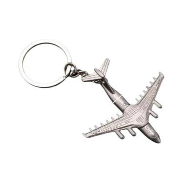 Imagem de Chaveiro De Metal J-20 Modelo Simulado Polido Para Entusiastas Da Avia