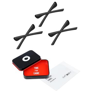 Imagem de OWORK 3 pares de meias de silicone ultra macias para óculos de sol Oakley Airdrop/Airdrop A/Airdrop MNP/Airdrop XS/Traildrop, kit de substituição de manga de têmpora antiderrapante preto