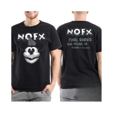 Imagem de Camiseta De Algodão Gráfica Unissex Da Banda De Rock NOFX Para Homens 