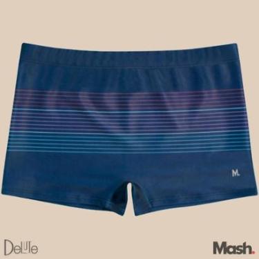 Imagem de Sunga Masculina Plus Size Boxer Listrada Colorida Com Forro-Masculino