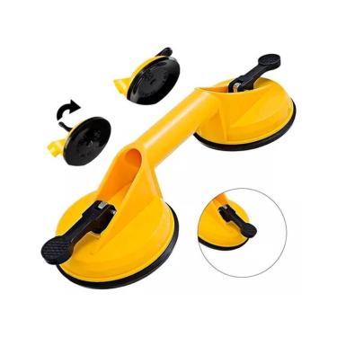 Imagem de Kit 06 Ventosa Dupla P/ Vidros Metais Mármores Espelhos 80kg