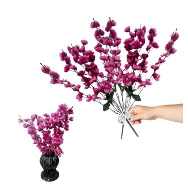 Imagem de KINDU - 2 Uni. Buquê De Cerejeira - 7 Galhos de 60 cm (rosa escuro)