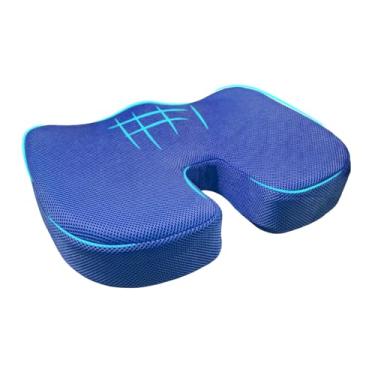 Imagem de ZNDAW Almofada de assento de carro, almofada de espuma viscoelástica para dor no cóccix e alívio da ciática, almofada ergonômica de assento confortável para cadeira de rodas de carro, escritório