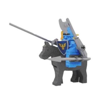Imagem de Brinquedo Blocos de Montar Didático Guerreiros Medieval 222P - Online