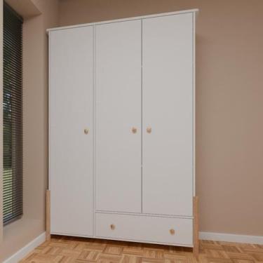 Imagem de Guarda-roupa Infantil 3 Portas e 1 Gaveta Arredus Madeira Maçica / MDF