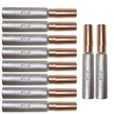 Imagem de Kit 10 Luva de Emenda Bimetálica para Cabo Cobre 16mm e Alumínio de 25