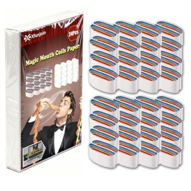 Imagem de Xfunjoin 24 Pieces Colorful Extending Mouth Coils - Professional Magic Trick Paper for Stage & Close-Up Illusions